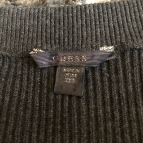 GUESS Marciano Grey Ribbed Sweater Bodycon Dress - Size XXS, 00 - Picture 3 of 6